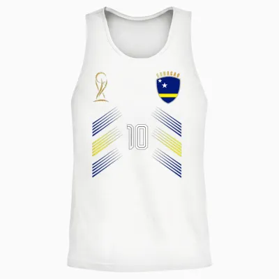 Curacao Flag Curacaon Pride Lovers Retro Unisex Tank Top - White