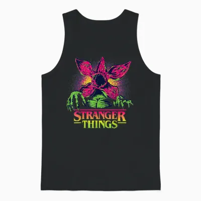 Stranger Things Season 5 Retro Video Game Demogorgon Unisex Tank Top - Black