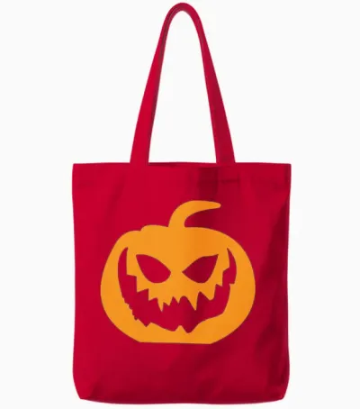 Pumpkin Funny Tote Bags - Red
