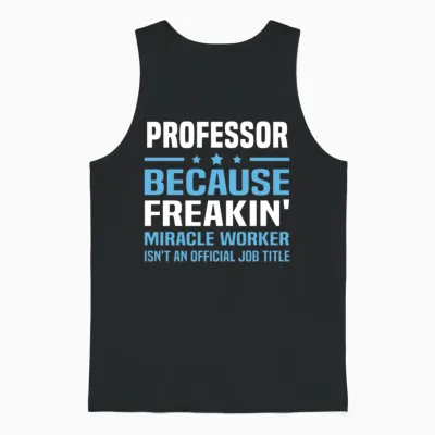 Professor Unisex Tank Top - Black