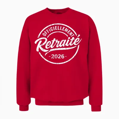 Homme Retraite Homme Officiellement Retraité 2026 Unisex Sweatshirt - Red