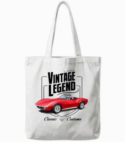 Vintage Classic Red Legend Tote Bags - White