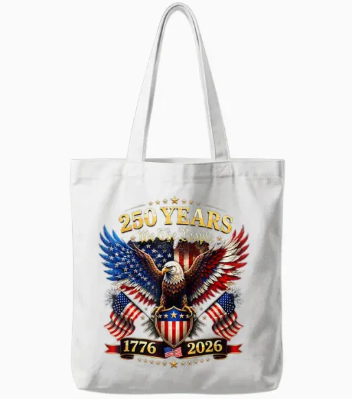 Usa 250th Anniversary Shirt Patriotic Eagle 4th of July Tees T Shirts for Men Women Tote Bags - White