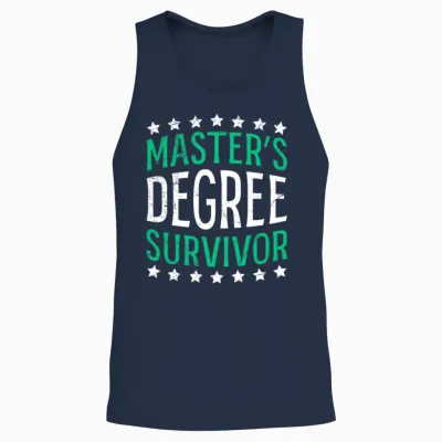 Masters Degree Survivor Masters Degree Unisex Tank Top - Navy
