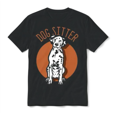 Dog Sitter Job Puppy Dogs Dog Sitting Unisex T-Shirt - Black