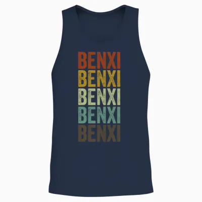 Benxi China Retro Vintage Unisex Tank Top - Navy