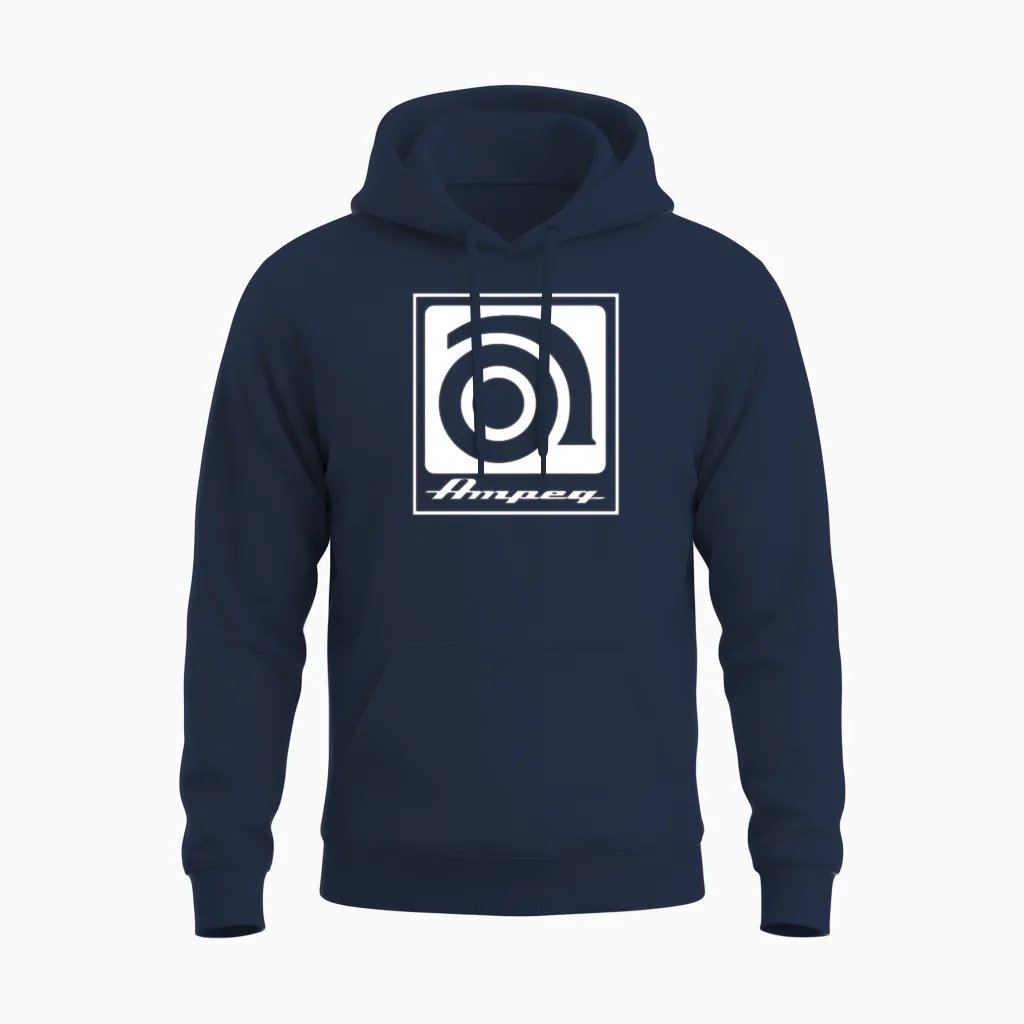 Ampeg Music Mens Lovers Unisex Hoodie in Navy