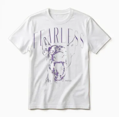 Backprint Streetwear Mode Fashion Damen Herren Hund Doberman Unisex T-Shirt - White