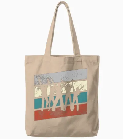 Dancing Retro Tote Bags - Natural