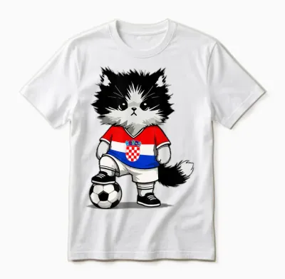 Kroatische Flagge Herren Damen Kinder Kroatien Unisex T-Shirt - White