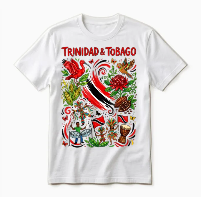 Trinidad Und Tobago Unisex T-Shirt in White