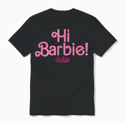 Barbie the Movie - Hello Barbie! T-Shirt, Black Unisex T-Shirt - Black