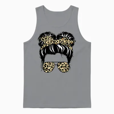 Mom Life Kidlife Mama Und Tochter Leopard Passende Outfits Unisex Tank Top - Sport Grey