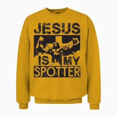 Jesus Is My Spotter Unisex Sweatshirt - Gold