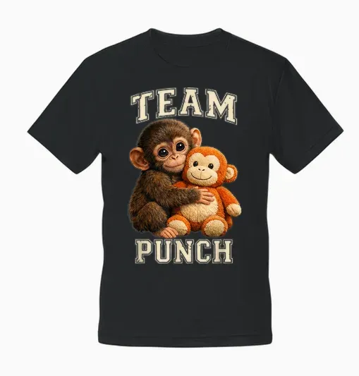 Baby Monkey Punch Team Punch Unisex T-Shirt - Black