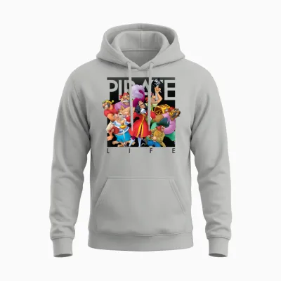 Disney - Pirate Life Captain Hook Unisex Hoodie - Ash