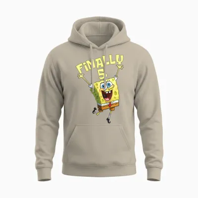 Mademark X Spongebob Squarepants - Kids Original Spongebob Square Pants - 5th Birthday. Finally 5. Unisex Hoodie - Sand