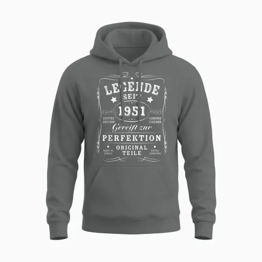 1951 Birthday Man 75th Decoration Funny 75s 75th Birthday Unisex Hoodie - Graphite Heather