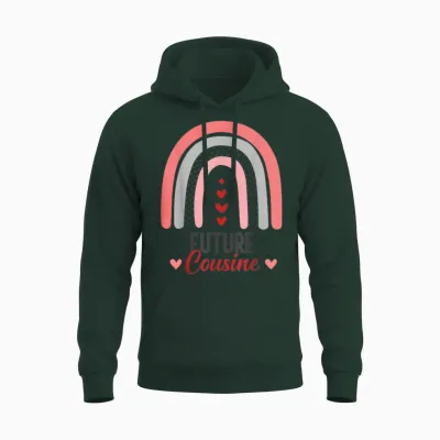 Announcement Pregnancy Future Cousine Unisex Hoodie - Forest