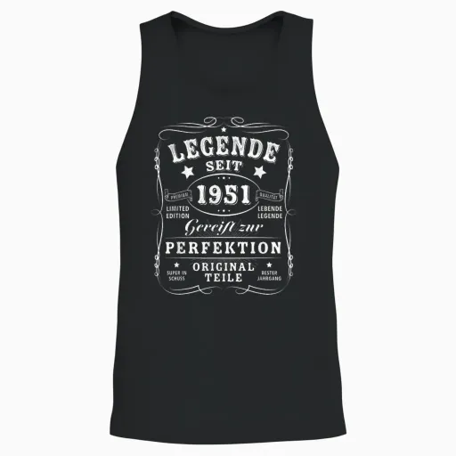 1951 Birthday Man 75th Decoration Funny 75s 75th Birthday Unisex Tank Top - Black