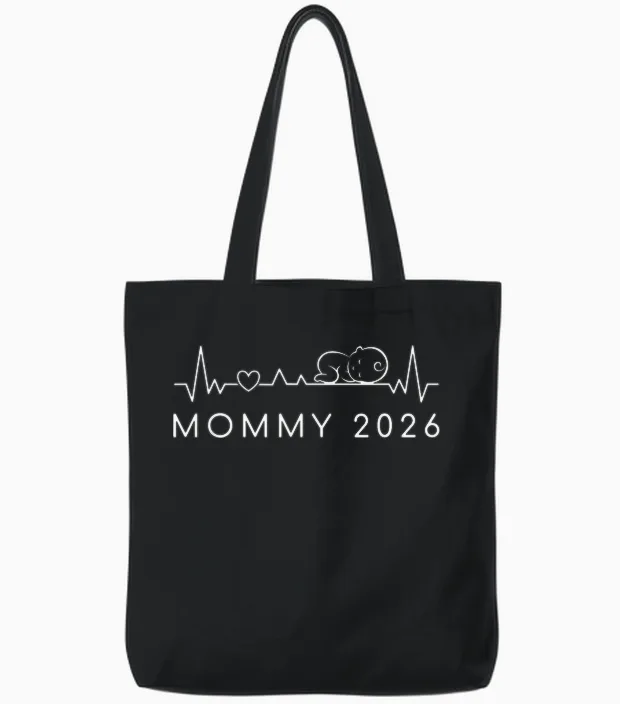 Mommy 2026 Baby Ankündigung for Soon to Be World's Best Mom Tote Bags in Black