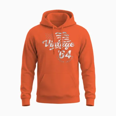 60th Birthday Vintage 1964 Gifts 60 Year Old Unisex Hoodie - Orange