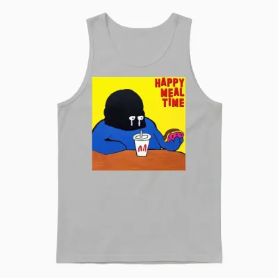 Happy Meal Time Album Cover Unisex Tank Top - Ash