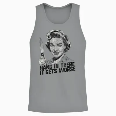 Humour Noir Drôle Rétro Horreur Graphique Alternative Gothique Humour Unisex Tank Top - Sport Grey