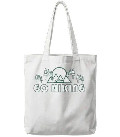 Take a Hike, Hiking Lover, Adventure, Nature. Tote Bags - White