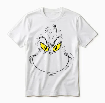The Grinch Face Officially Licensed Unisex T-Shirt - White