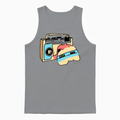 Retro Boombox… Unisex Tank Top - Sport Grey