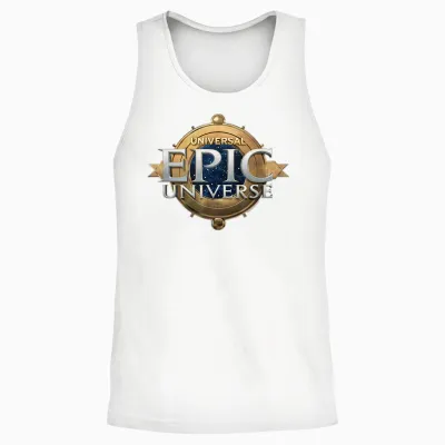 Universal Epic Universe Logo Unisex Tank Top - White