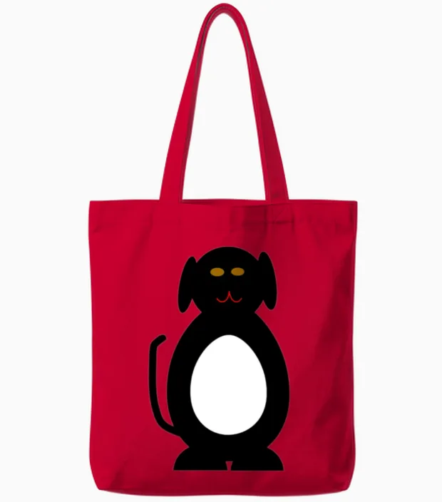 Bw Dog - Lovers Tote Bags in Red