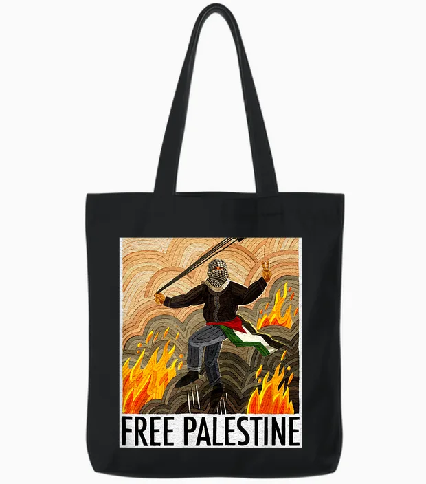 Gaza Nicht Allein - Gaza Wird Frei Sein Tote Bags in Black