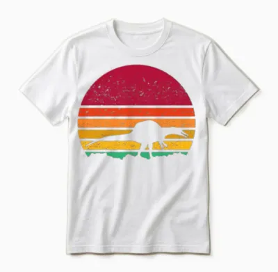 Spinosaurus Retro Style Unisex T-Shirt - White