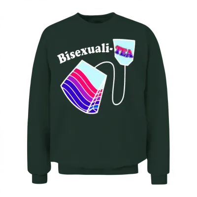 Bisexualitea Funny Bisexual Tea Bag Bi Pride Color Unisex Sweatshirt - Forest