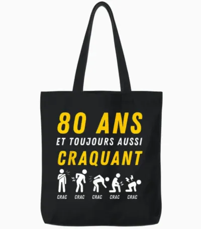Gift Idea Humour 80th Anniv 1946 Birthday 80 Years Man Tote Bags - Black