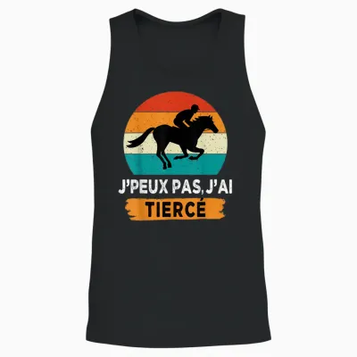 J'peux Pas J'ai Tiercé T-Shirt, Black, S Unisex Tank Top - Black