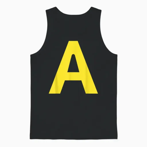 Halloween Letter a Alphabet Matching Costume Men Women Unisex Tank Top - Black