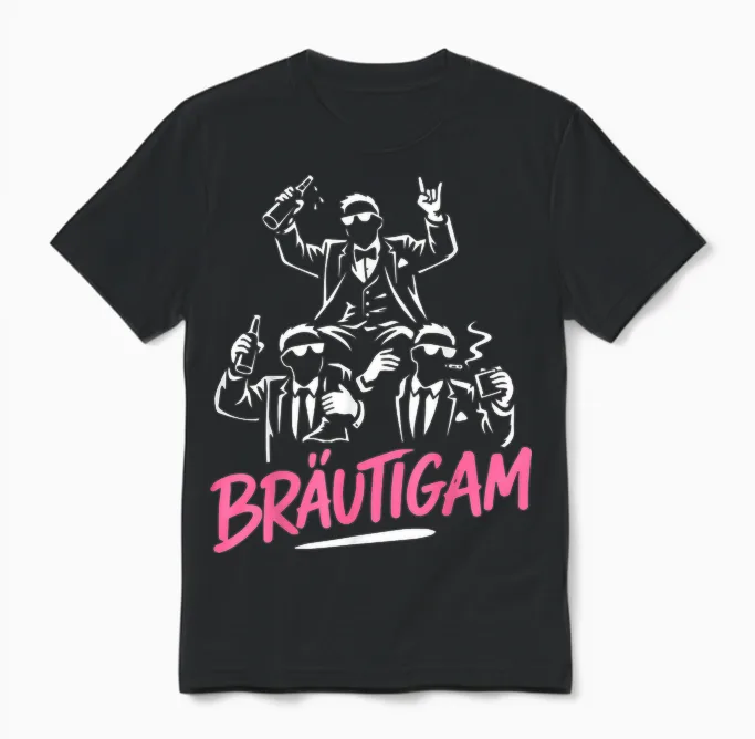 Bräutigam T-Shirt Jga Männer Kostüm Jga Junggesellenabschied Unisex T-Shirt in Black