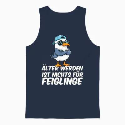 Lustige Tshirts Möwe älter Werden Ist Nichts Für Feiglinge Unisex Tank Top - Navy