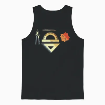 Retro Architect Unisex Tank Top - Black