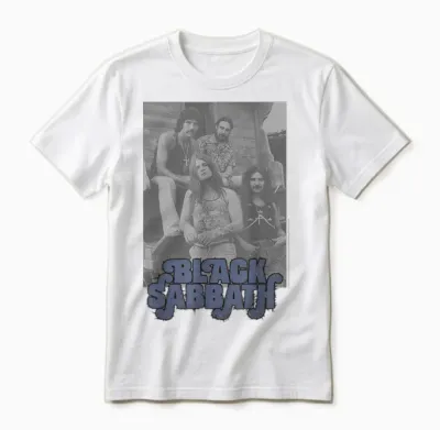 Black Sabbath Retro Photo Unisex T-Shirt - White