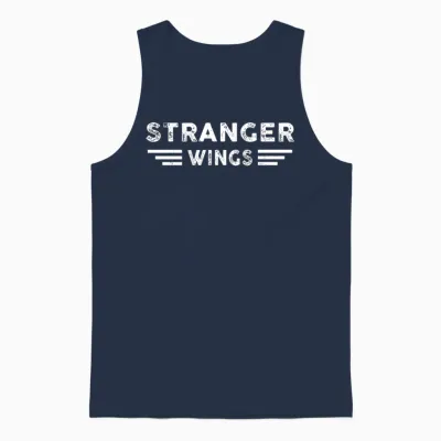 Funny Stranger Wings Unisex Tank Top - Navy