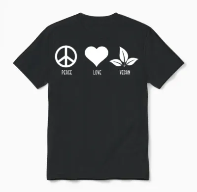 Funny Vegan Quote Gift Unisex T-Shirt - Black