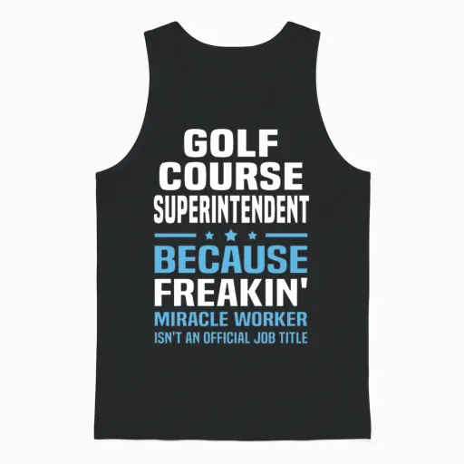 Golf Course Superintendent Unisex Tank Top in Black