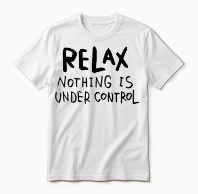 Relax - Nothing Is Under Control Unisex T-Shirt - White