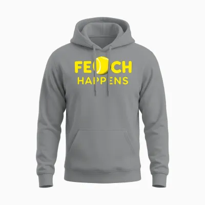 Fetch Happens Unisex Hoodie - Sport Grey
