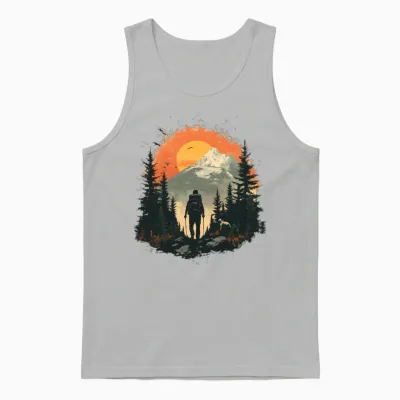 Hiking Lovers Unisex Tank Top - Ash