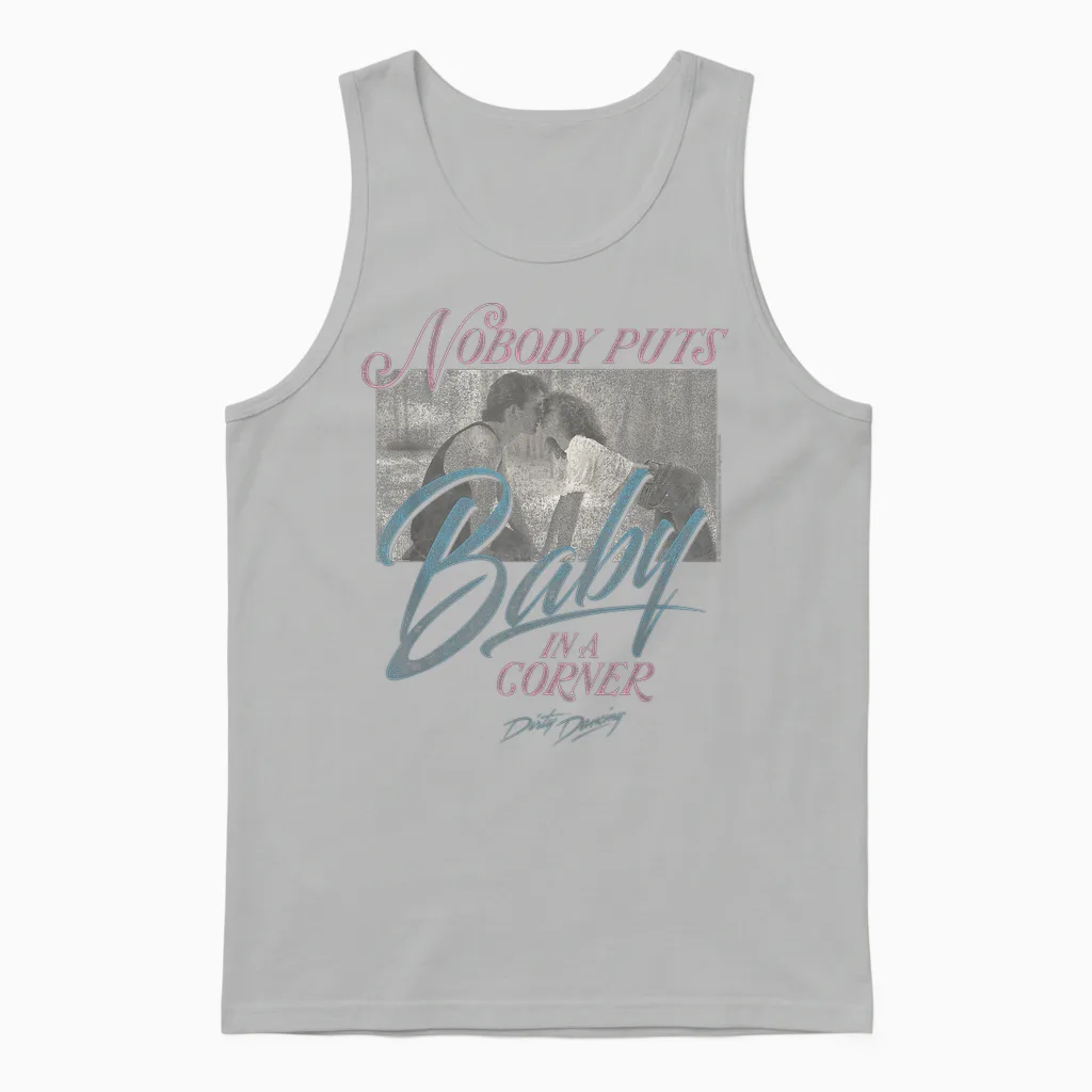 Dirty Dancing Nobody Puts Baby in a Corner Retro Romcom Unisex Tank Top in Ash